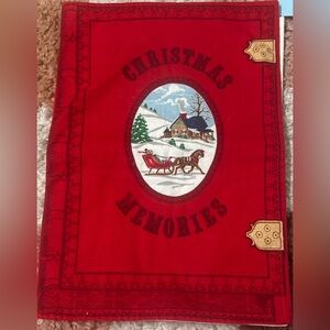 VINTAGE CHRISTMAS MEMORIES BOOK FABRIC PANELS 14 x 9 1/2 Inches